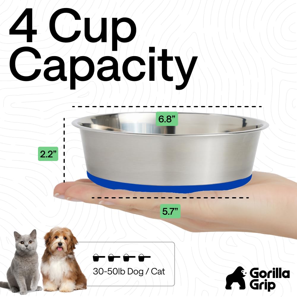 GORILLA GRIP dishwasher-safe bowls for quick at-home cleaning.