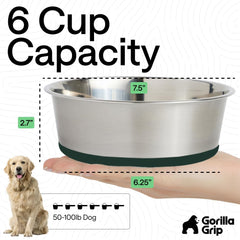 GORILLA GRIP dishwasher-safe pet bowl makes cleaning quick and easy