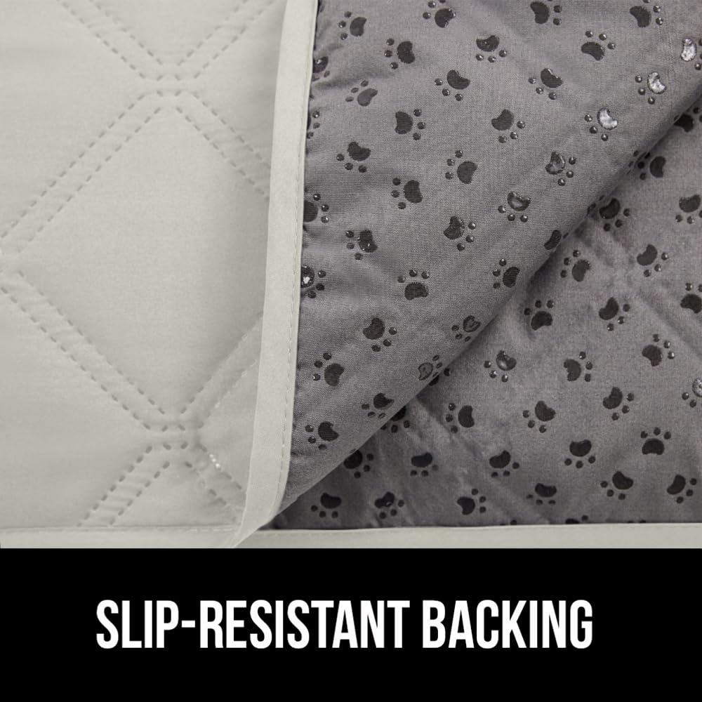 GORILLA GRIP 52x82 blanket on sofa protects upholstery from accidents.