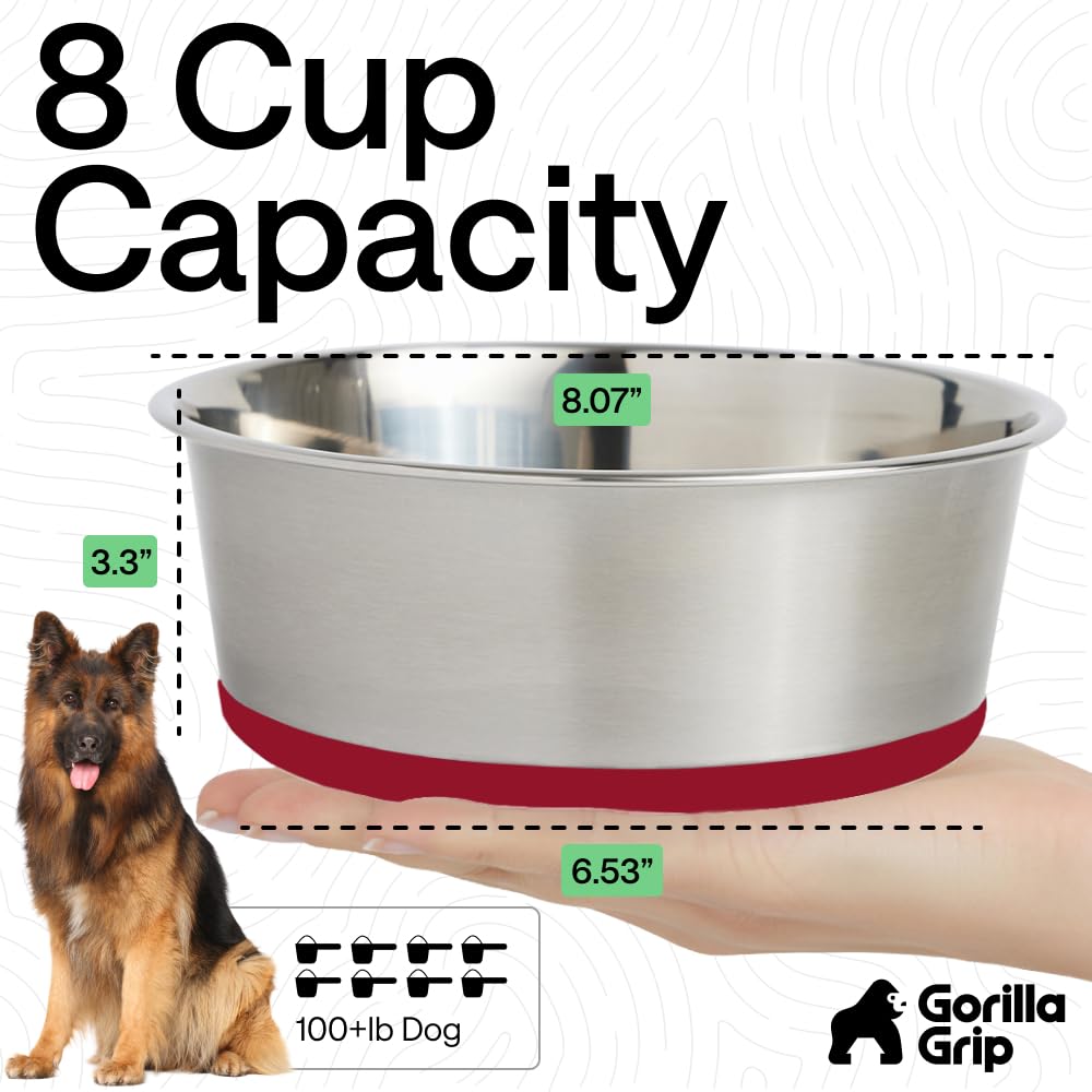 GORILLA GRIP set of two bowls ideal for food and water