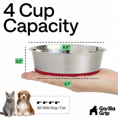 Gorilla Grip set of two bowls for food and water serving