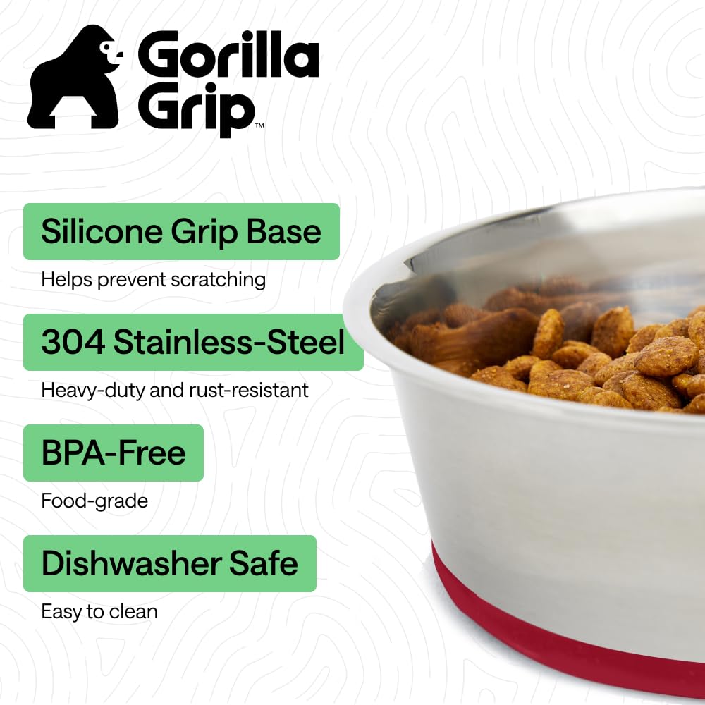 Close-up of Gorilla Grip stainless steel interior for durability