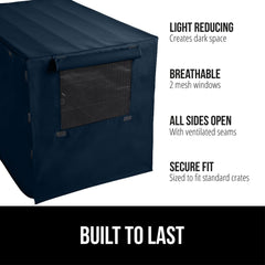 GORILLA GRIP crate cover navy side flaps rolled up for flexible access