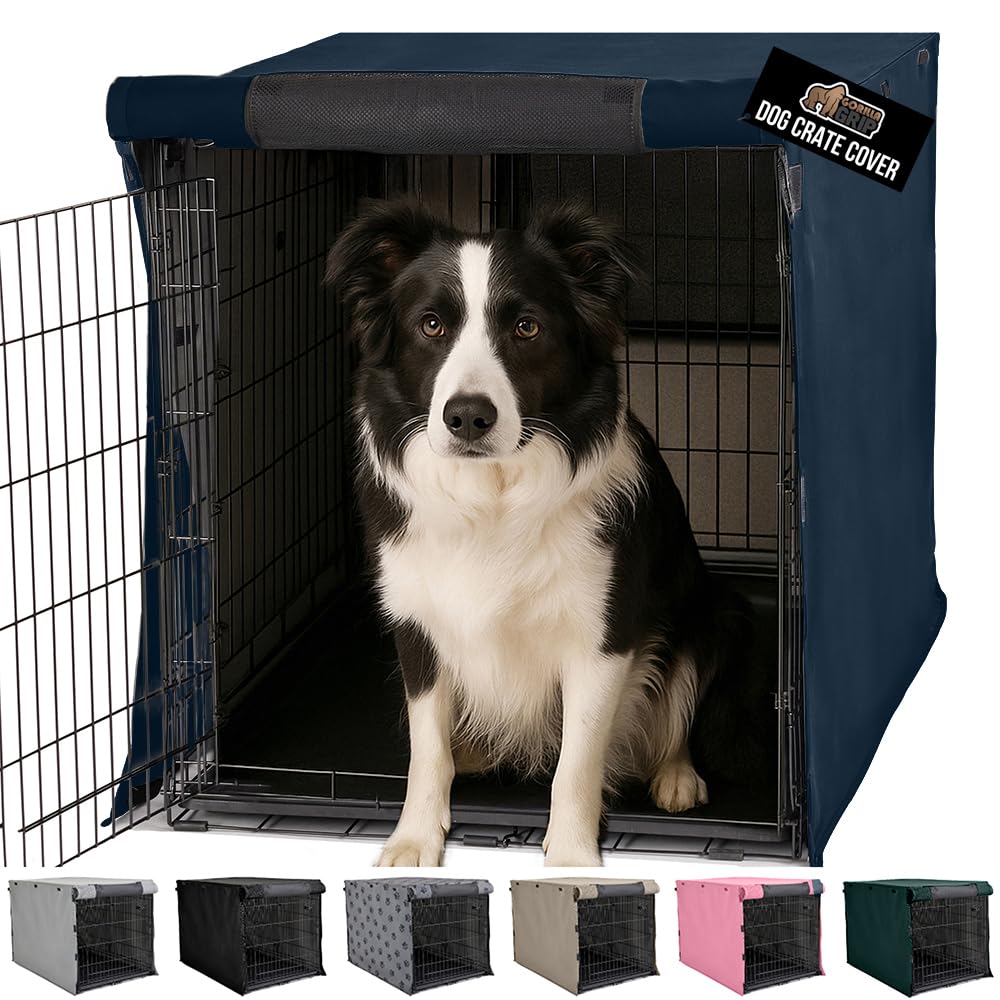 GORILLA GRIP crate cover with front mesh window for improved visibility and airflow.