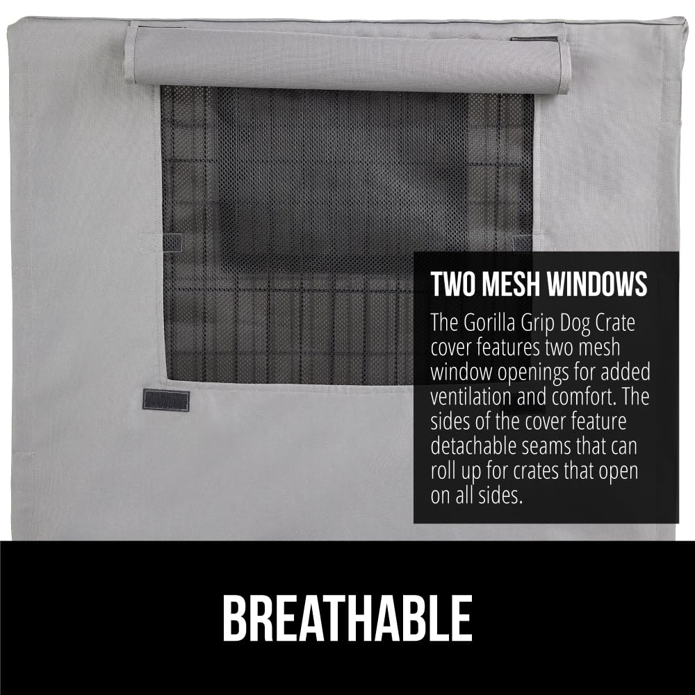 GORILLA GRIP crate cover all-sides design fits multi-door crates.