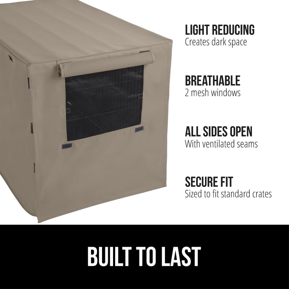 Gorilla Grip dog crate cover with back mesh window for ventilation