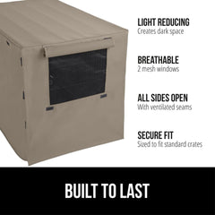 GORILLA GRIP crate cover back view shows privacy and dark interior.