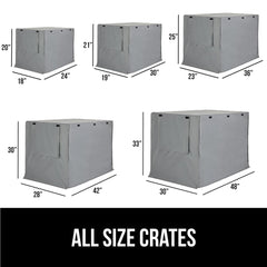 GORILLA GRIP crate cover bottom corner ties secure placement.
