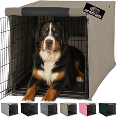 GORILLA GRIP crate cover front view with breathable mesh window for calm visibility.