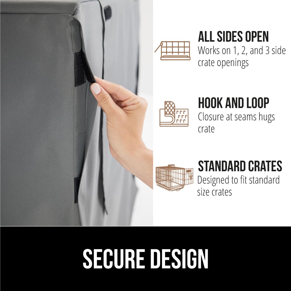 GORILLA GRIP crate cover mesh windows provide adjustable visibility.