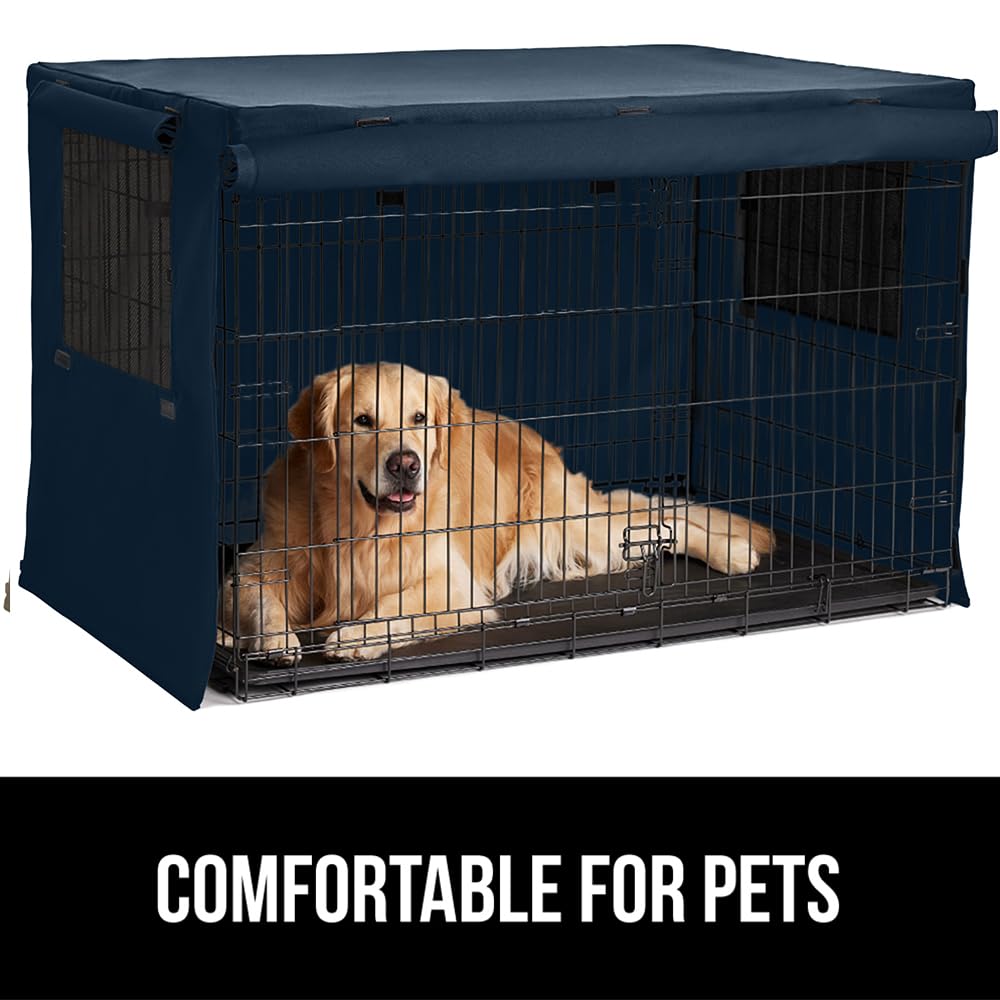GORILLA GRIP navy crate cover is machine washable for easy care
