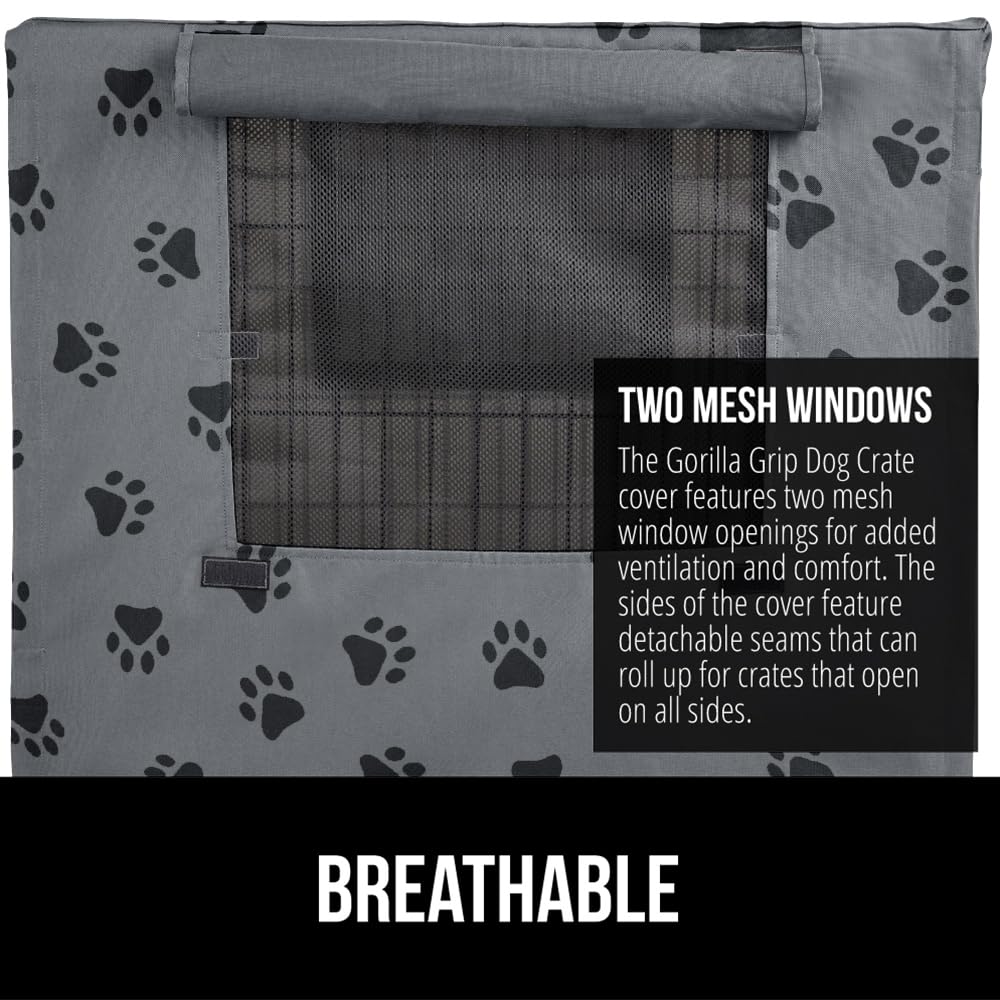 Gorilla Grip dog crate cover – all-sides open design fits various crates.