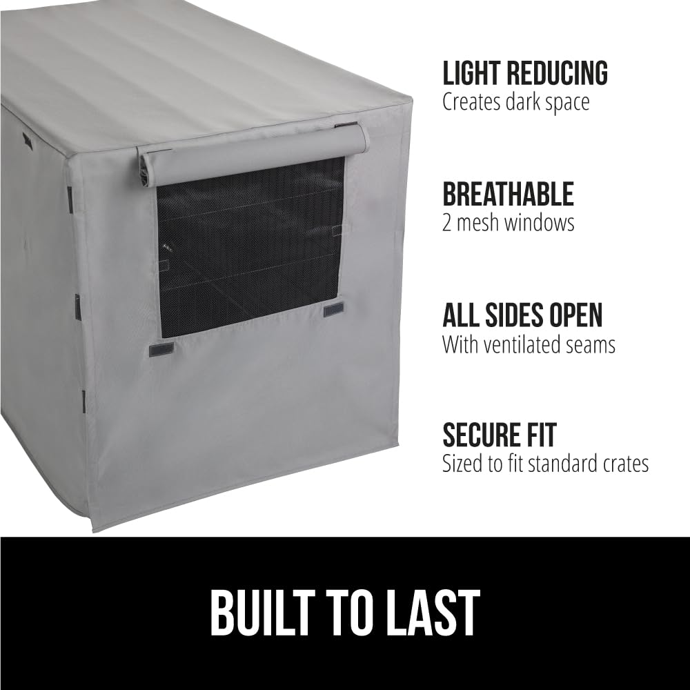 GORILLA GRIP crate cover side view shows roll-up flaps for easy access.