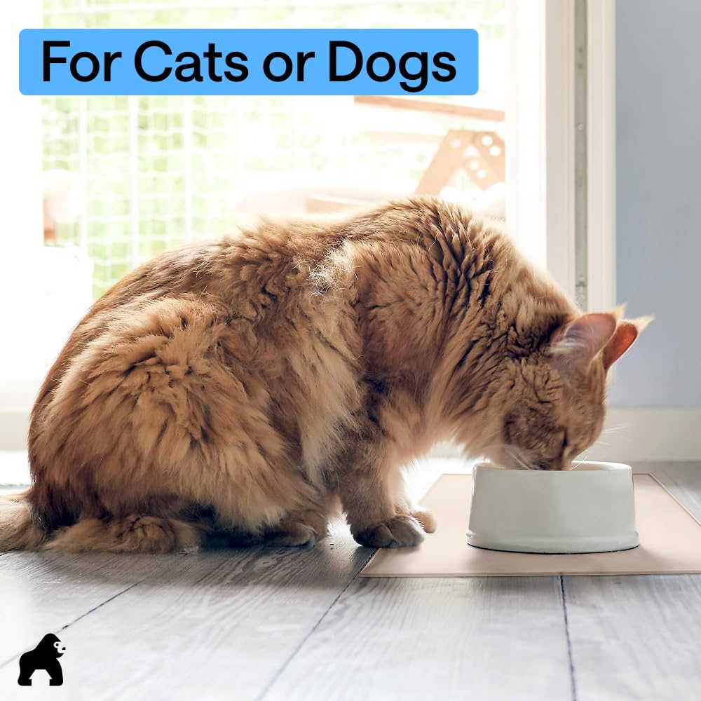 Gorilla Grip dog-food-water mat stabilizes bowls after meals