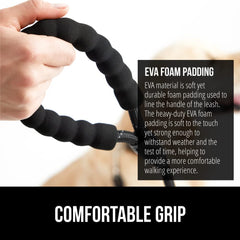 GORILLA GRIP Reflective threads boost visibility during evening walks.