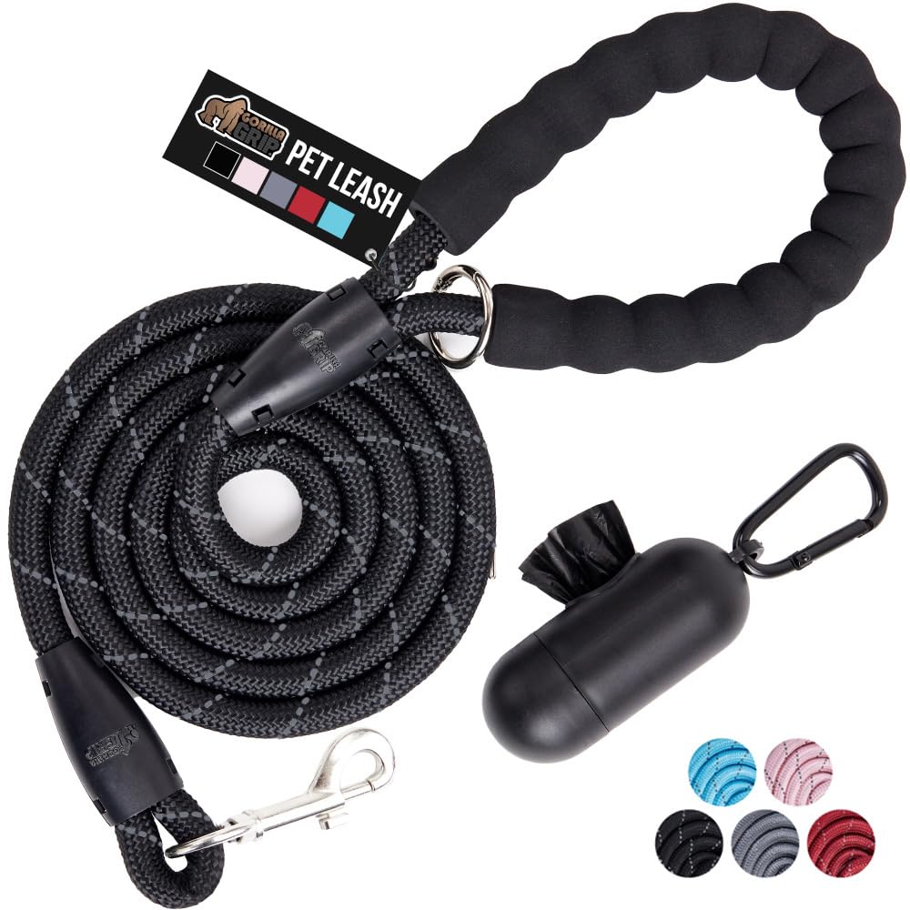 GORILLA GRIP Dog Leash with soft handle, comfortable grip for every walk.