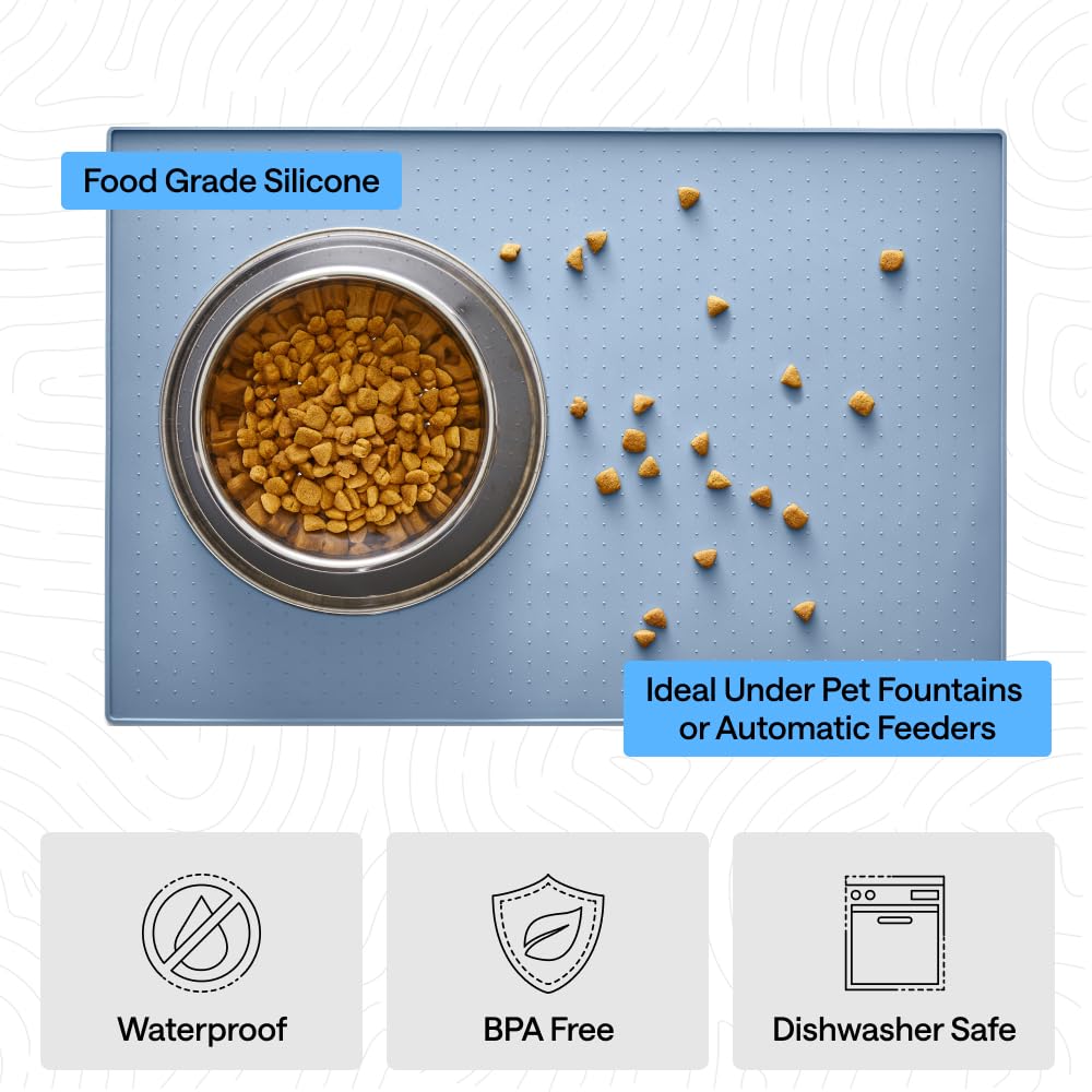 GORILLA GRIP durable silicone mat protects floors in busy mealtimes.