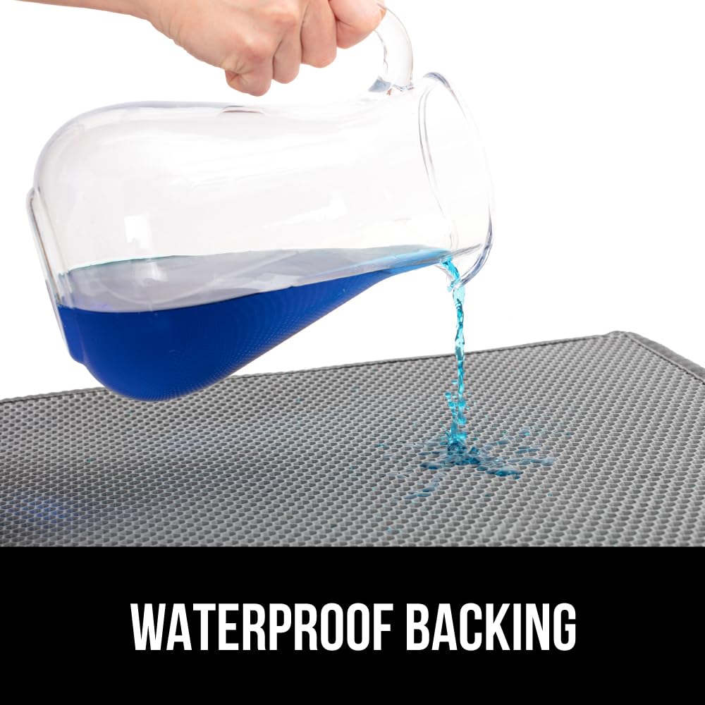 GORILLA GRIP easy-clean litter mat design simplifies maintenance