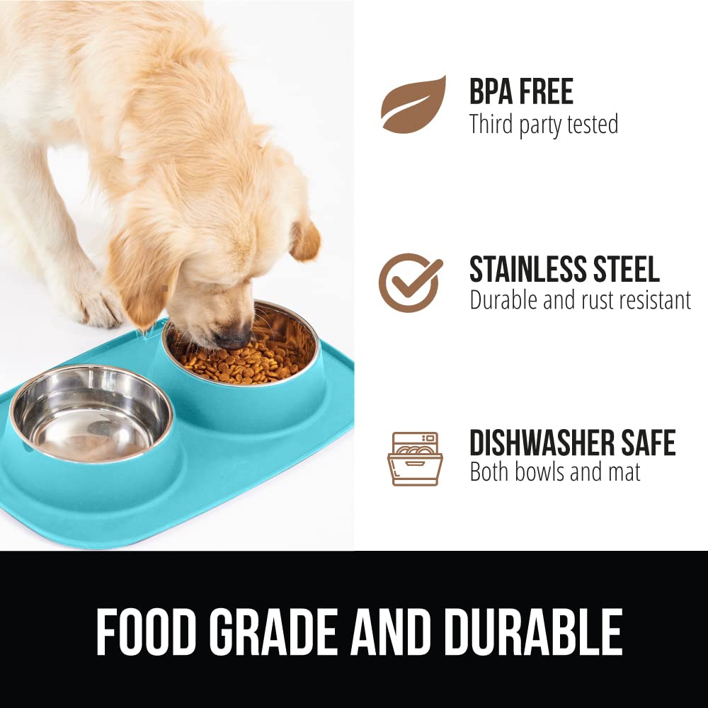 GORILLA GRIP slip-resistant mat stabilizes bowls for calm mealtime sessions.