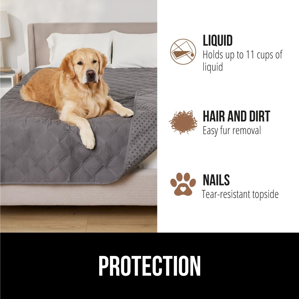 GORILLA GRIP leakproof edge contains spills within the blanket