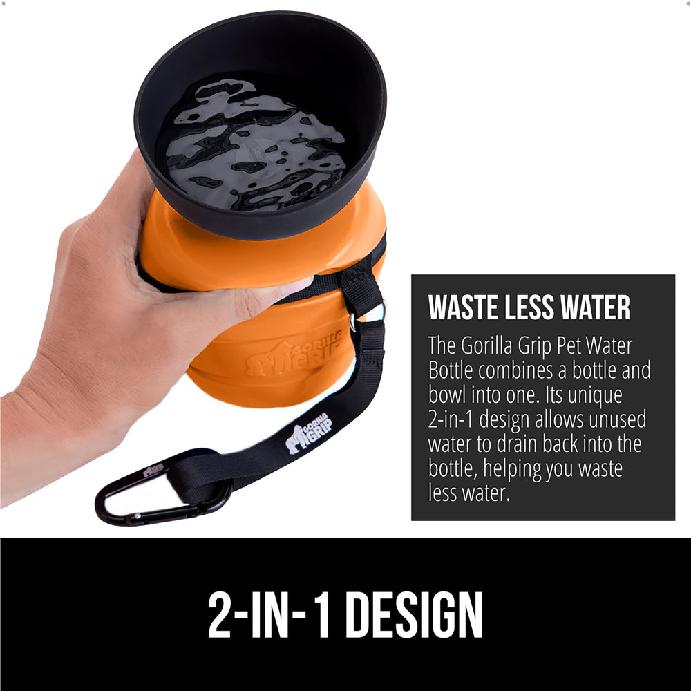 GORILLA GRIP leakproof bottle with twist-lock cap prevents leaks.