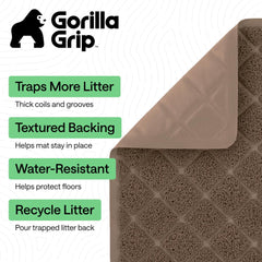GORILLA GRIP litter-trapper top-side mesh captures scattered litter.