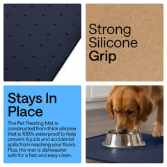 GORILLA GRIP non-slip top side keeps bowls in place during meals