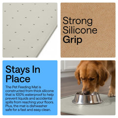 Gorilla Grip non-slip topside keeps bowls in place during meals