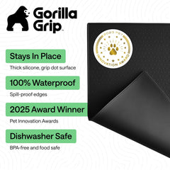 Gorilla Grip raised-edge silicone mat prevents bowls from sliding