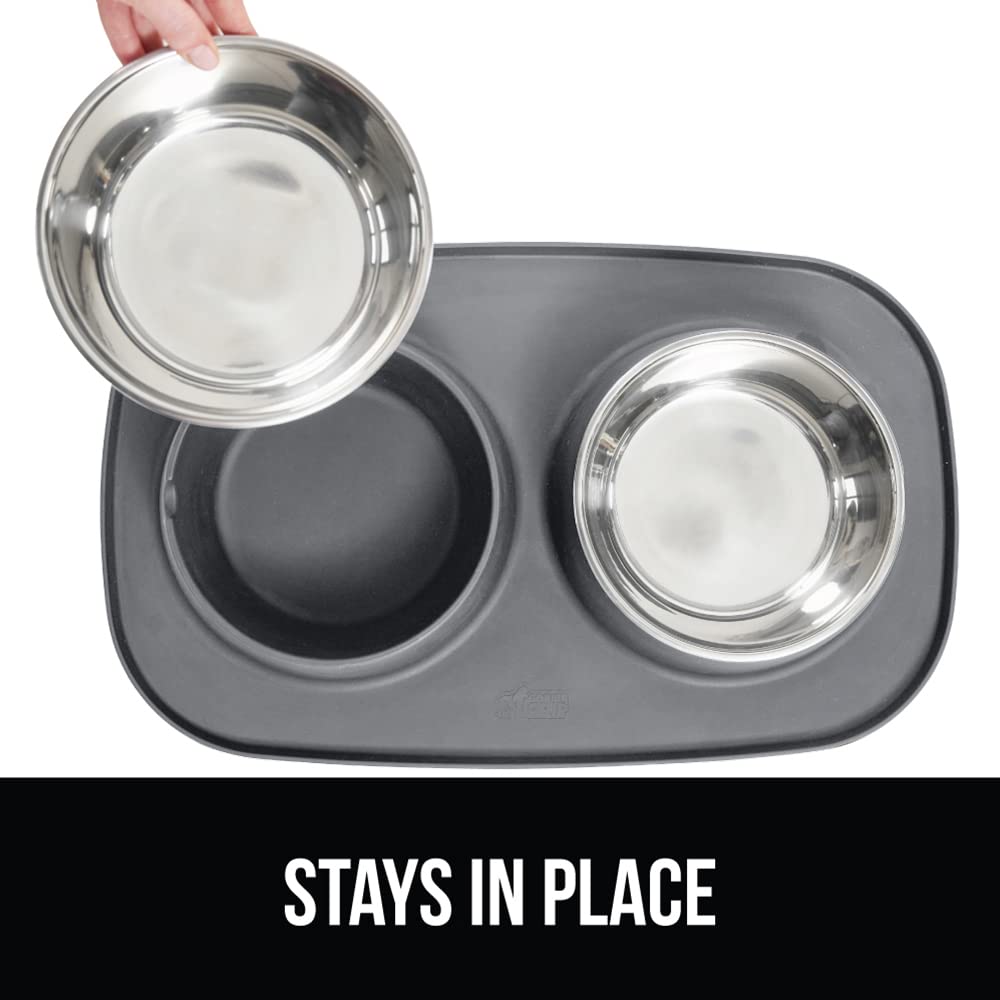 GORILLA GRIP raised edge containing spills helps keep floors clean.