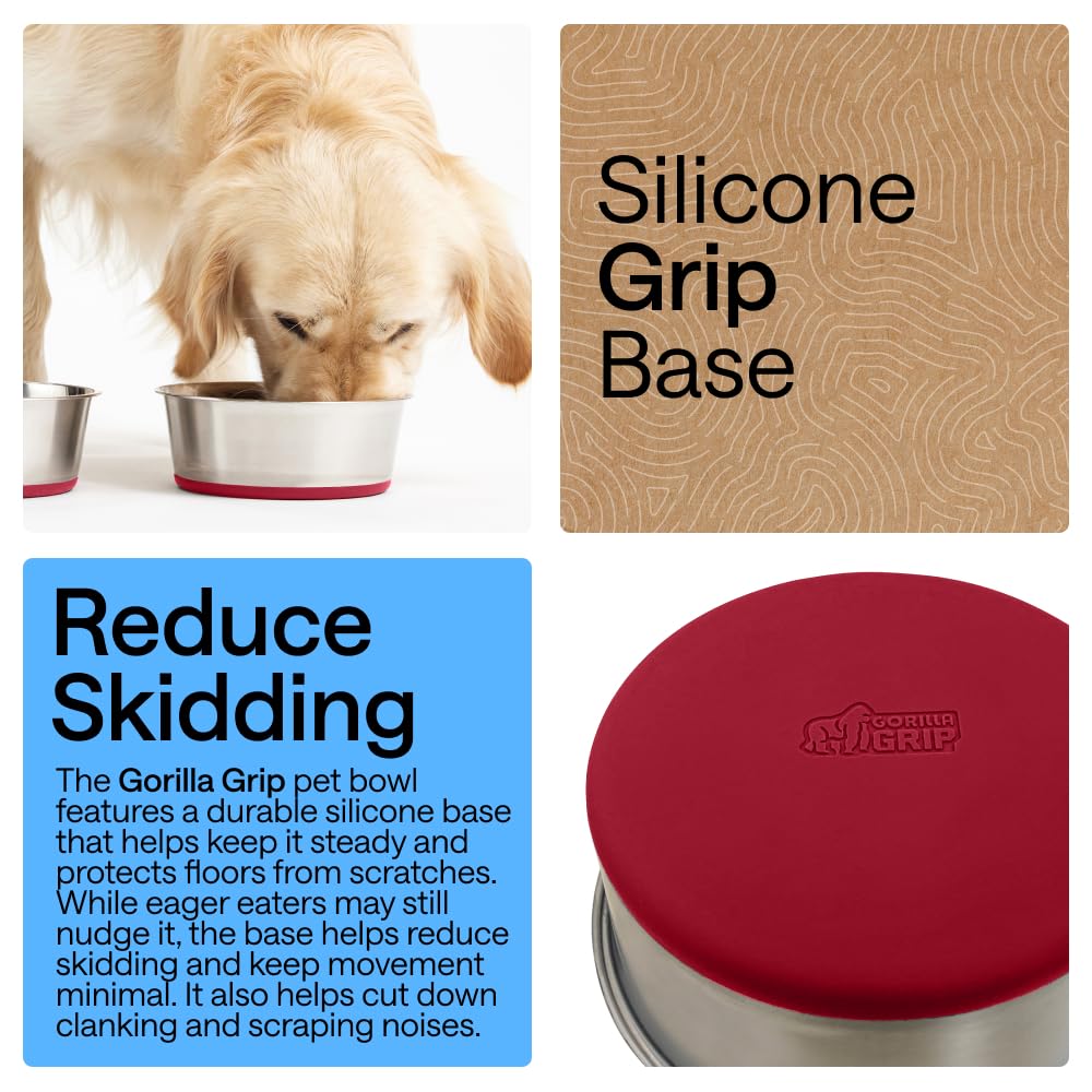 GORILLA GRIP silicone-base-non-slip keeps bowls steady during meals.