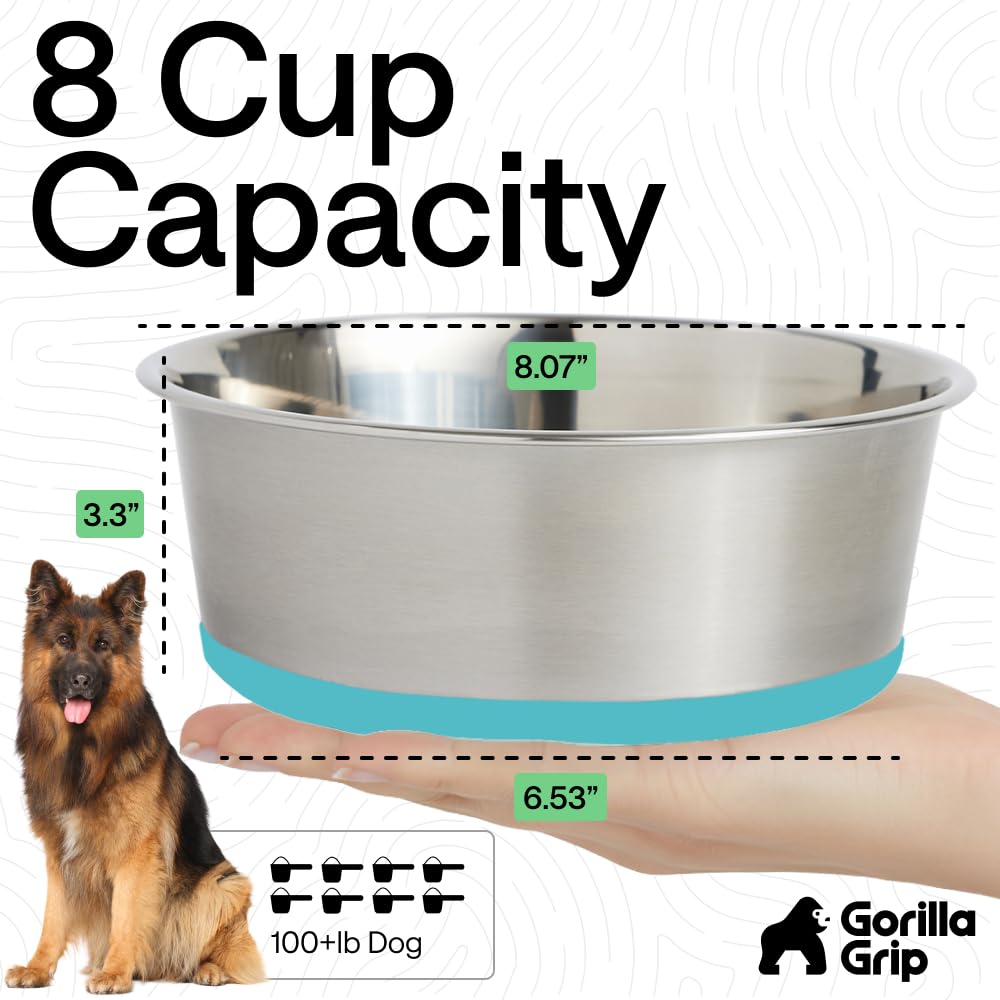 Gorilla Grip silicone bottom prevents slipping and noise