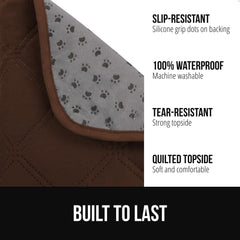 GORILLA GRIP silicone-grip-dots-backing keeps the blanket in place.