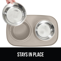 GORILLA GRIP silicone mat is slip-resistant, protecting floors from spills.