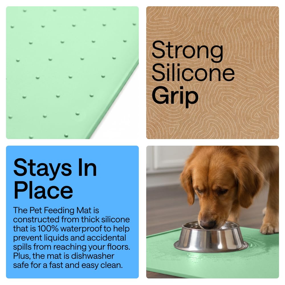 GORILLA GRIP non-slip top side prevents bowls from sliding.