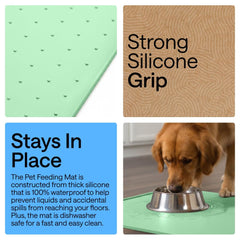 GORILLA GRIP non-slip top side prevents bowls from sliding.