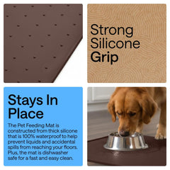 GORILLA GRIP slip-resistant top side holds bowls in place during meals.