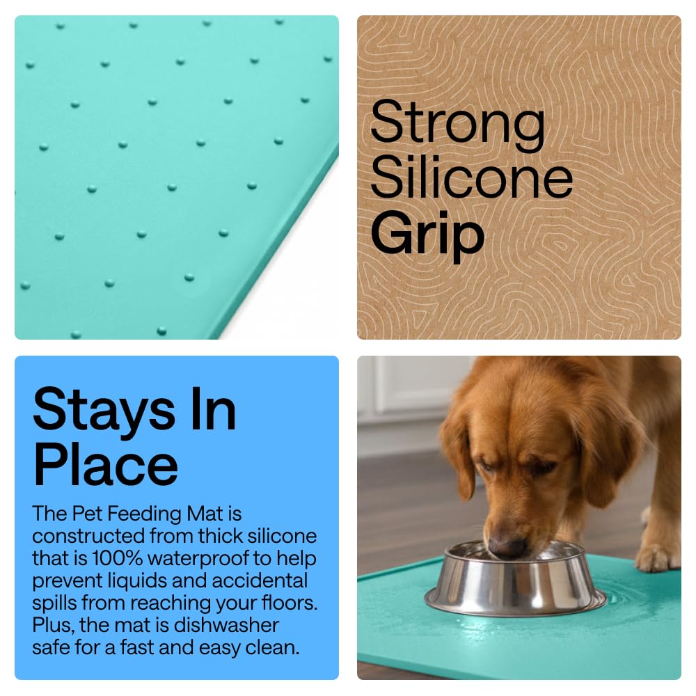 GORILLA GRIP mat with slip resistant topside and raised dots for stability.