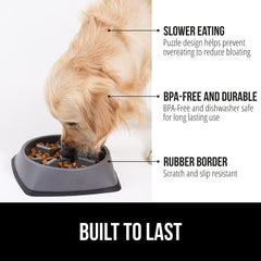 GORILLA GRIP bowl with non-slip base keeps meals steady.