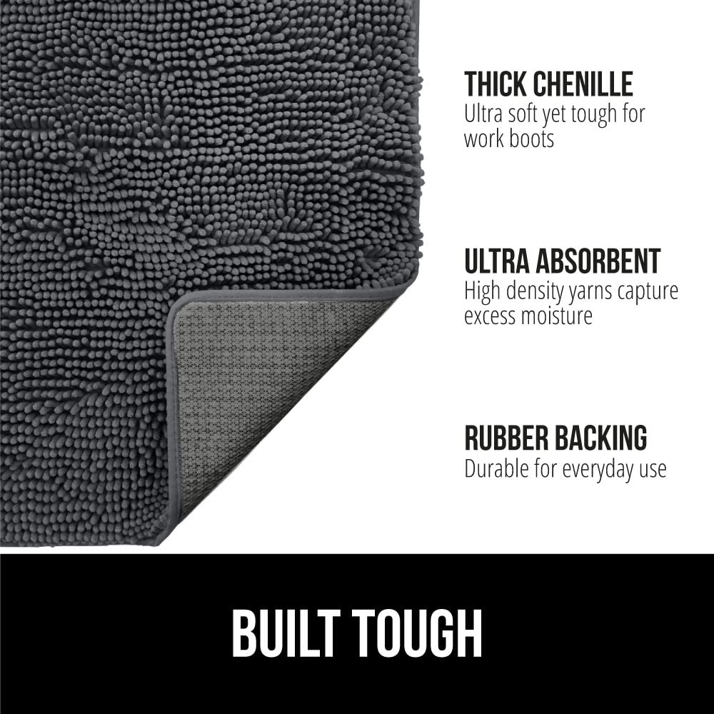 GORILLA GRIP SoakSTOPPER close-up shows dense chenille that soaks up moisture.