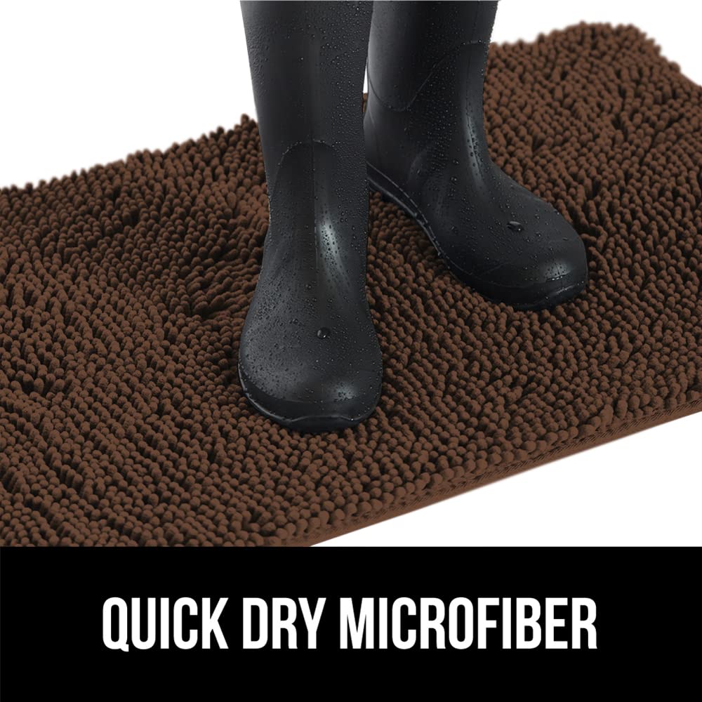 GORILLA GRIP SoakSTOPPER brown door mat blends with decor