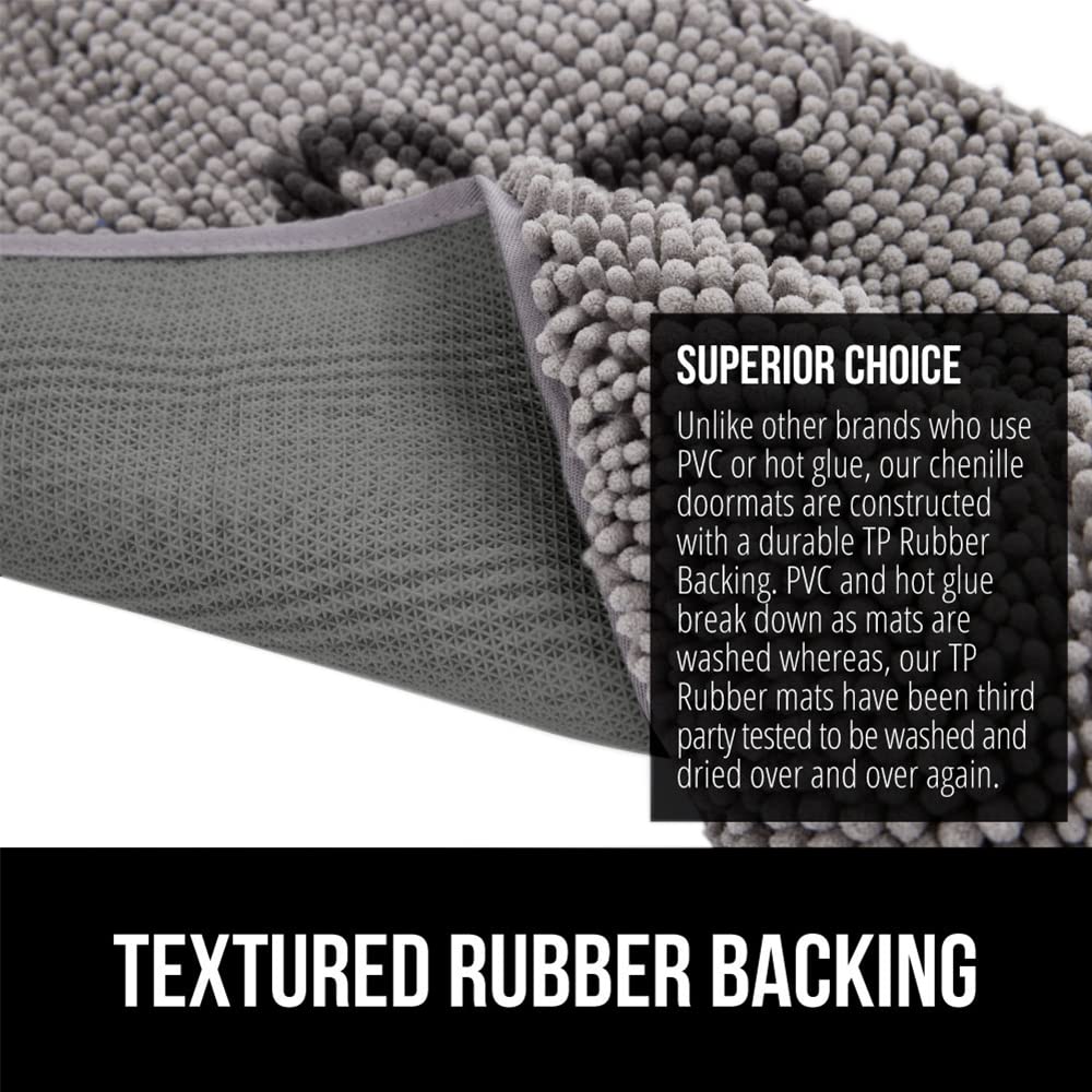GORILLA GRIP SoakSTOPPER dog door mat—quick-drying microfiber reduces dampness at thresholds.