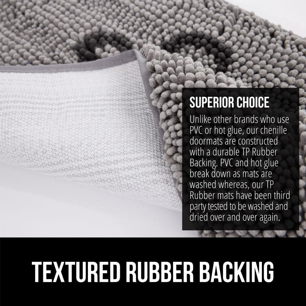 GORILLA GRIP SoakSTOPPER machine-washable rug for easy cleaning