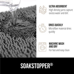 GORILLA GRIP SoakSTOPPER soft chenille fibers dry quickly