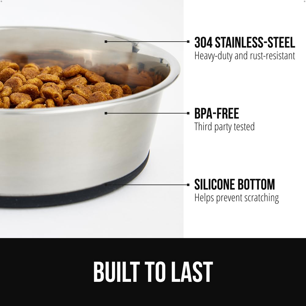 Gorilla Grip 304 stainless steel bowl shows durability and rust resistance