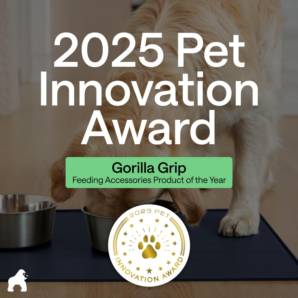 GORILLA GRIP versatile mat under bowls and fountains for pets.