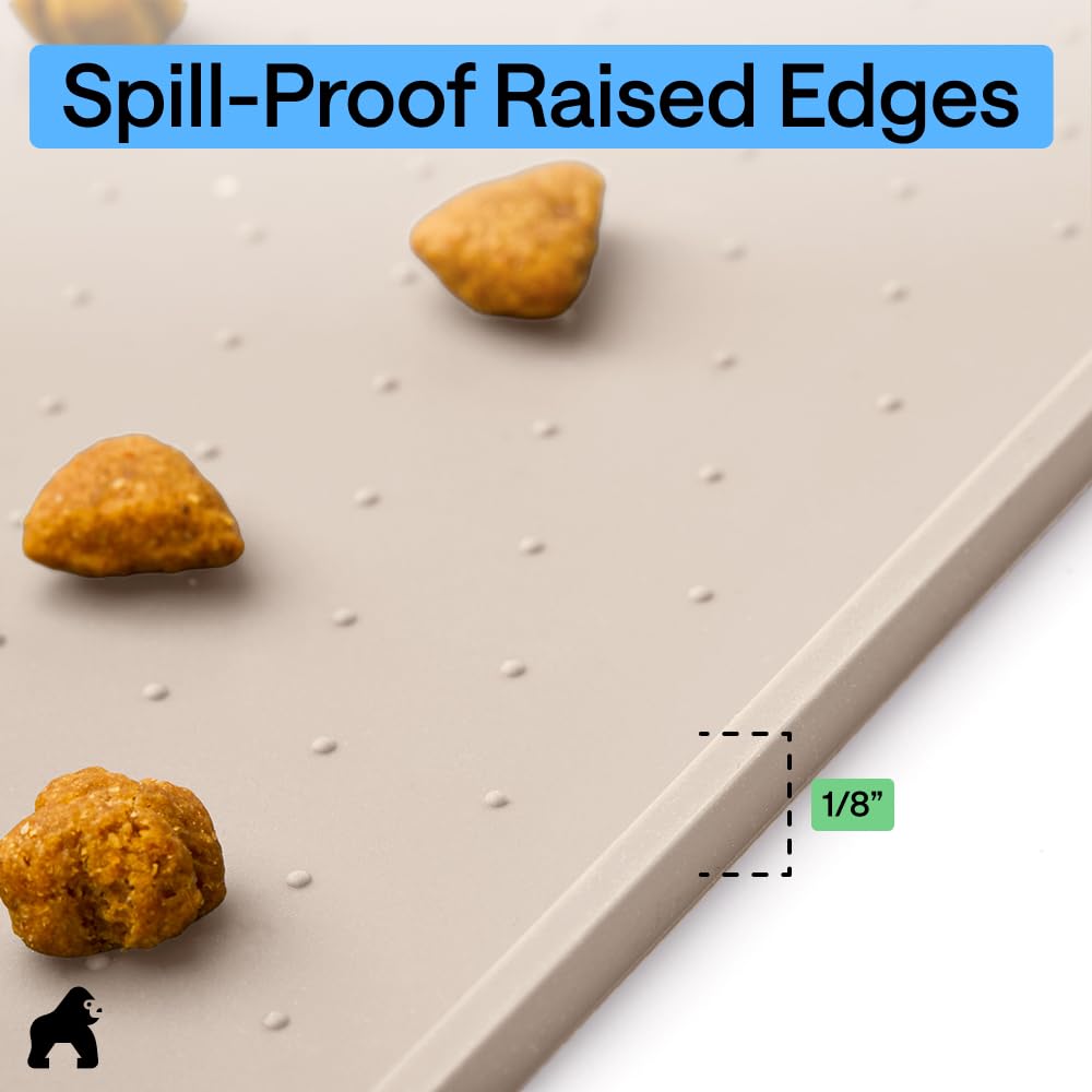 Gorilla Grip under-cat-fountains mat protects floor from drips