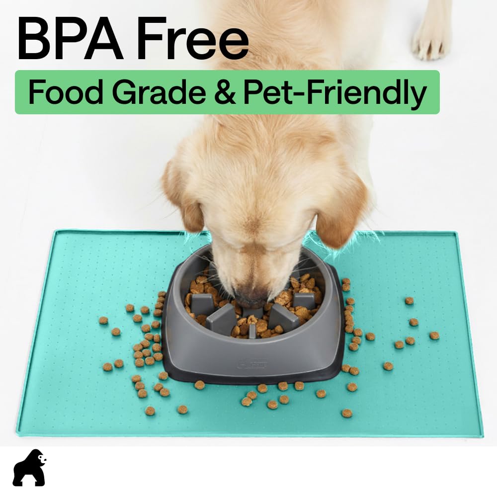 GORILLA GRIP under litter box support helps reduce mess.