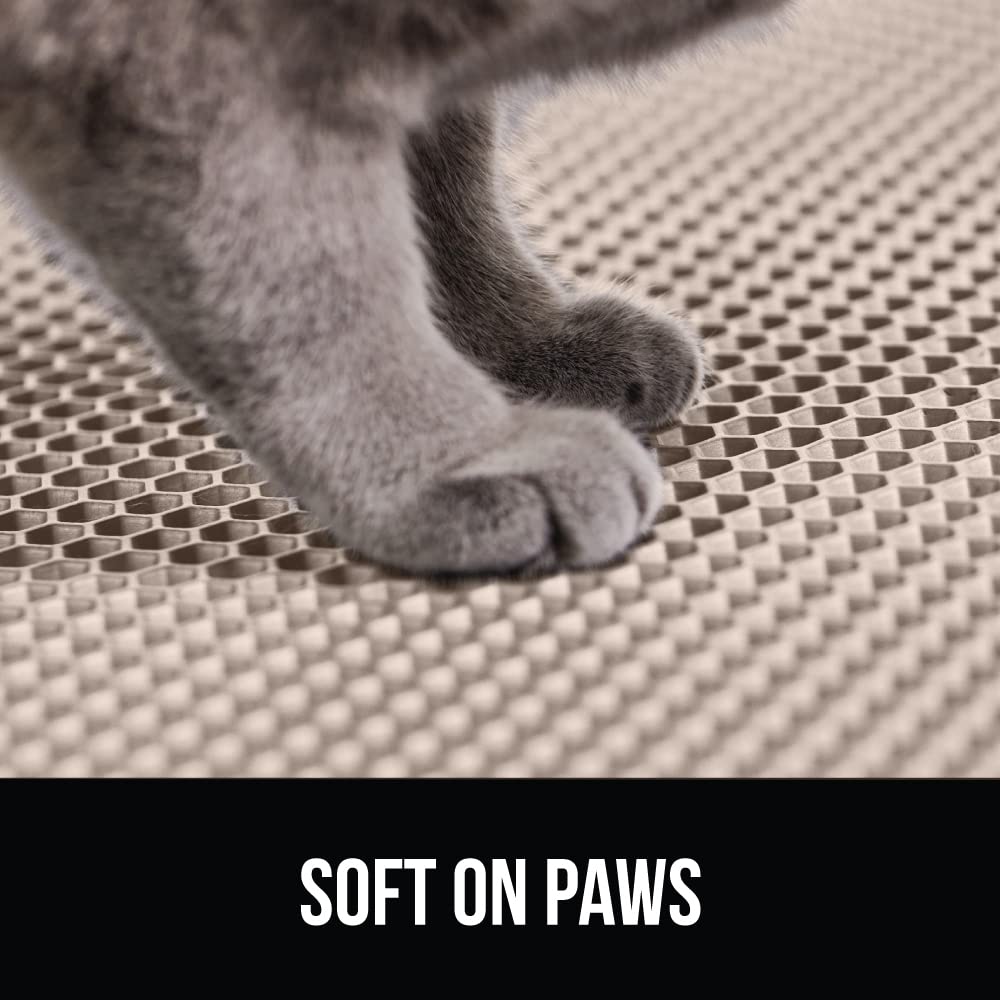 GORILLA GRIP waterproof backing helps protect floors from moisture.