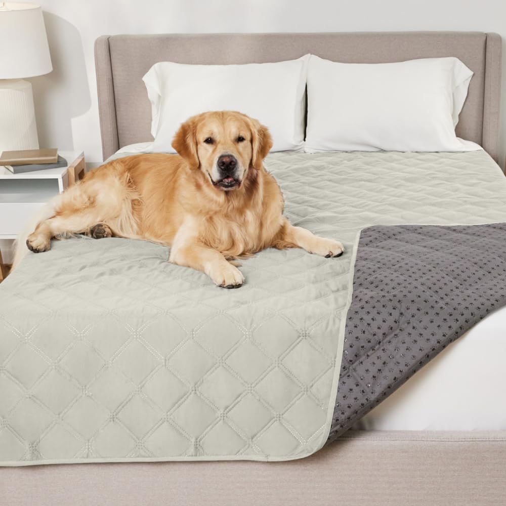 GORILLA GRIP waterproof dog blanket top view protects sofa from spills and fur